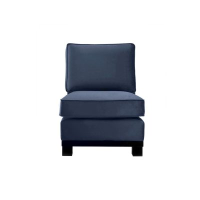 Stol Queens B68 H76 D89 Velour Petroleums Blue