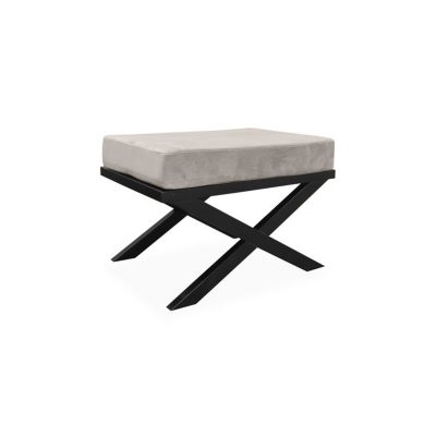 Krakk med Kryss H47 B68 D47 Velour Beige