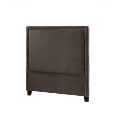 Headboard Madrid B150 med nagler velour Muldvarp