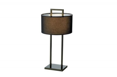 Bordlampe Aruba H70cm Rund 2 pinner sort sort skjerm