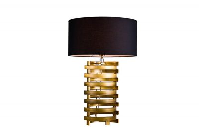 Bordlampe Nevada gull h73cm med oval sort skjerm