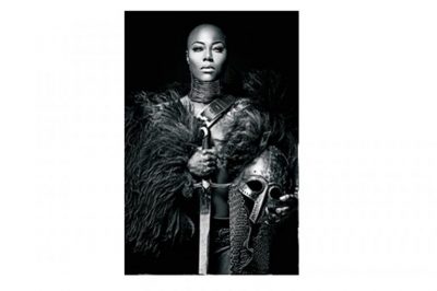 Glass picture warrior lady 80x120